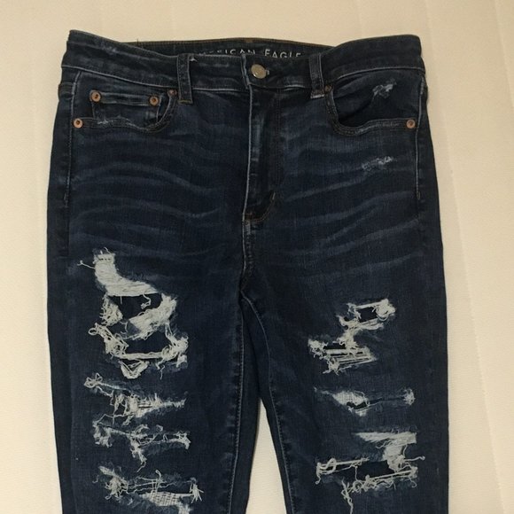 RIPPED SUPER HI- RISE JEGGING X AE - Picture 1 of 7